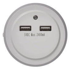 EMOS LED éjjeli fény (3x LED, fényérzékelő) + 2x USB EMOS LED éjjeli fény (3x LED, fényérzékelő) + 2x USB