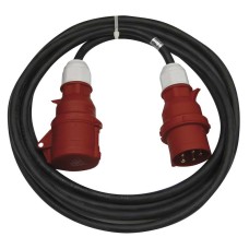 EMOS 25m 3 fázisú gumi hosszabbító (5P, 16A max) - fekete