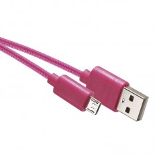 EMOS mikro USB töltő- és adatkábel 1m (USB 2.0) - pink/rózsaszín