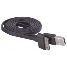EMOS lapos Iphone USB töltő- és adatkábel 1m (USB 2.0) - fekete