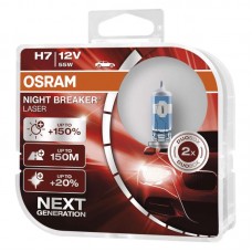 OSRAM H7 fényszóró izzó 12V 55W NIGHT BREAKER LASER 64210NBL 2db/doboz