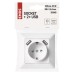 EMOS aljzat USB csatlakozóval, SCHUKO (250V/16A) IP20 - fehér - UTOLSÓ DARAB