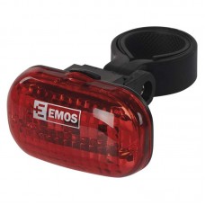 EMOS LED hátsó kerékpár lámpa (3x piros LED, vízálló)