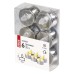 EMOS LED teamécses, elemes (1x LED, vintage) - ezüst 6db/csomag