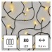 EMOS karácsonyi fényfüzér (Classic, elemes) időzítővel 80 LED 5,6m - meleg fehér