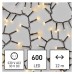 EMOS karácsonyi fényfüzér (Classic) időzítővel 600 LED 12m - meleg fehér