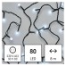 EMOS karácsonyi fényfüzér (Cherry) időzítővel 80 LED 8m - hideg fehér