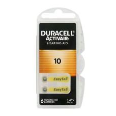Duracell Activair hallókészülék elem 10, DA10, ZA10, H10MF 6db/bliszter
