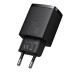 Baseus hálózati töltő SMART 1,5-3A (20W, 1x USB, 1x USB-C PD) (Qualcomm Quick Charge 3.0) CCXJ-B01 fekete