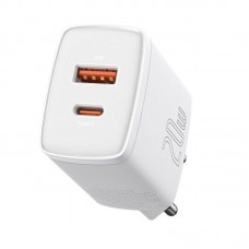 Baseus hálózati töltő SMART 1,5-3A (20W, 1x USB, 1x USB-C PD) (Qualcomm Quick Charge 3.0) CCXJ-B02 fehér