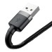 Baseus Iphone Lightning töltő- és adatkábel A - i16P 2m (USB 2.0, szövet) Apple 1,5A gyors töltés-támogatással - fekete