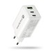everActive GaN hálózati töltő 1,5-5A (65W, 1x USB, 2x USB-C PD, PPS) (Qualcomm Quick Charge 4.0) SC-655Q
