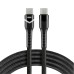 everActive USB-C töltő- és adatkábel C -C 2m (60W PD Quick Charging, szövet, led töltés jelzővel) - fekete everActive USB-C töltő- és adatkábel C -C 2m (60W PD Quick Charging, szövet, led töltés jelzővel) - fekete