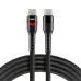 everActive USB-C töltő- és adatkábel C -C 2m (60W PD Quick Charging, szövet, led töltés jelzővel) - fekete everActive USB-C töltő- és adatkábel C -C 2m (60W PD Quick Charging, szövet, led töltés jelzővel) - fekete