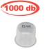 15mm-es talpas, átlátszó festéktartó kupak (prémium) 1000db/csomag