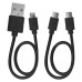 EMOS külső akkumulátor, univerzális vésztöltő (powerbank) 20000mAh, fekete (BETAQ20, 22,5W) + 2db USB kábel (micro USB és USB-C)