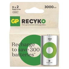GP Recyko NiMH akkumulátor HR20 (góliát, D) 3000mAh 2db/bliszter GP Recyko NiMH akkumulátor HR20 (góliát, D) 3000mAh 2db/bliszter