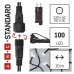 EMOS karácsonyi fényfüzér szett (CNT Standard) 100 LED 10m - hideg fehér + hálózati átalakító/tápegység 30V 12W