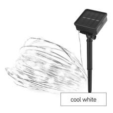 EMOS dekorációs karácsonyi fényfüzér időzítővel - Nano LED elemes, napelemmel 120 LED 12m - hideg fehér 