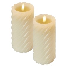 EMOS LED viasz gyertya időzítővel, elemes, 2db kör 17cm - vintage, 2 db EMOS LED viasz gyertya időzítővel, elemes, 2db kör 17cm - vintage, 2 db