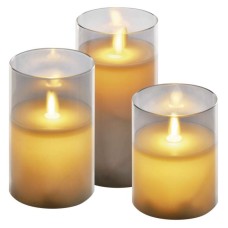 EMOS LED viasz gyertya üvegben, időzítővel, elemes, 3db kör - meleg fehér EMOS LED viasz gyertya üvegben, időzítővel, elemes, 3db kör - meleg fehér