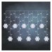 EMOS dekorációs karácsonyi fényfüzér - hópehely függöny 60 LED 135 × 50 cm - hideg fehér 