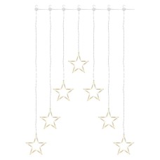 EMOS dekorációs karácsonyi fényfüzér - csillag függöny 70 LED 125 × 67 cm  - meleg fehér 