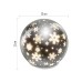 EMOS karácsonyi fénydekoráció időzítővel - elemes hópelyhek üveggömb 10 LED 12cm - meleg fehér