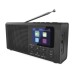 EMOS hordozható, MP3 multimédia-lejátszó FM-rádióval (Bluetooth, DAB / DAB+) fekete, P-600B