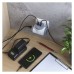 EMOS hálózati 2-es elosztó aljzat (16A max) és USB töltő 3,4A (17W, 1x USB-A, 1x USB-C) - fehér, szürke