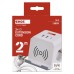 EMOS 2m hosszabbító kocka (16A max) + 2-es elosztó és USB töltő 3A (15W, 2x USB-A, 1x USB-C, Qi 10W) - fehér