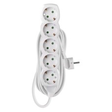 EMOS 5m hosszabbító (16A max) + 5-ös elosztó - fehér