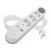 EMOS 2m hosszabbító (16A max) + 3-as elosztó kapcsolóval és USB töltő 3,4A (17W, 1x USB-A, 1x USB-C) - fehér, szürke