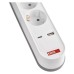 EMOS 2m hosszabbító (16A max) + 3-as elosztó kapcsolóval és USB töltő 3,4A (17W, 1x USB-A, 1x USB-C) - fehér, szürke