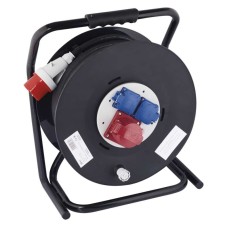 EMOS 3 fázisú kábeldob 33m (5P, 15A max, 2,5mm2) gumi kábel