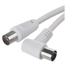 EMOS IEC (koax) kábel IEC - IEC könyök 2,5m - fehér EMOS IEC (koax) kábel IEC - IEC könyök 2,5m - fehér