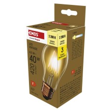 EMOS Vintage LED izzó E27 (4,5W/420 lm) körte A60 - meleg fehér EMOS Vintage LED izzó E27 (4,5W/420 lm) körte A60 - meleg fehér